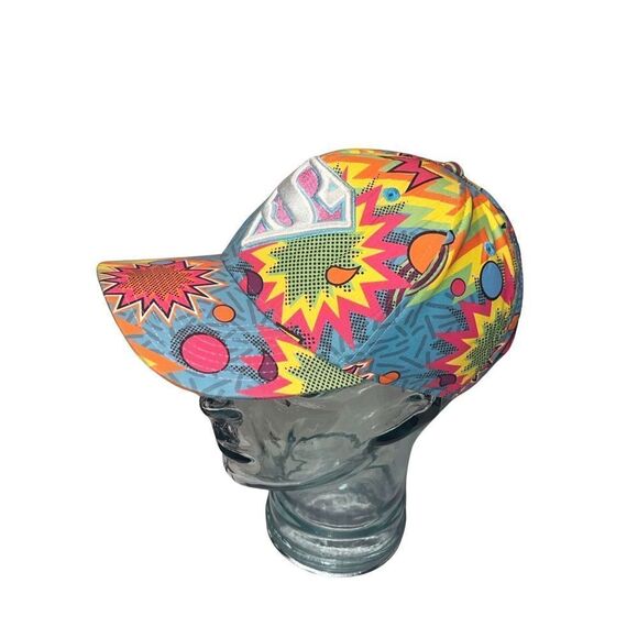 New DC Comics Superman Retro 1980s Colors Explosion Adjustable Snapback Hat - Picture 2 of 8